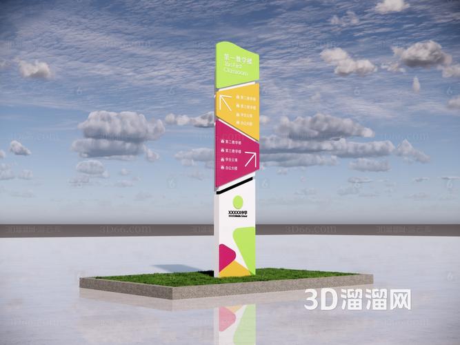 导视牌效果图图片大全集下载-su怎么建模导视牌？